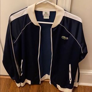 navy Lacoste track jacket